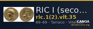 RIC I (second edition) Vitellius 35 — CANOA