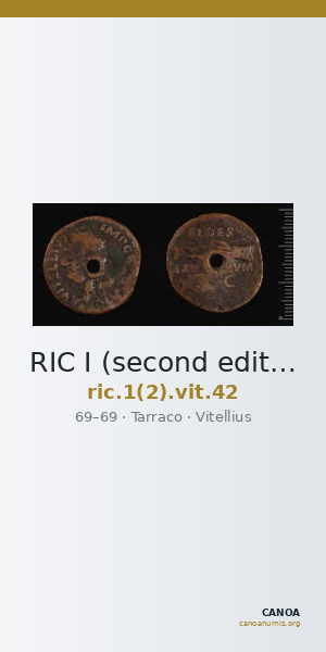RIC I (second edition) Vitellius 42 — CANOA