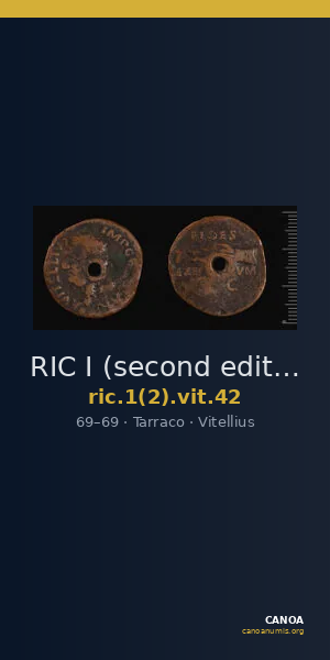 RIC I (second edition) Vitellius 42 — CANOA