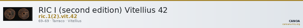RIC I (second edition) Vitellius 42 — CANOA