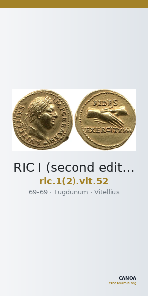 RIC I (second edition) Vitellius 52 — CANOA