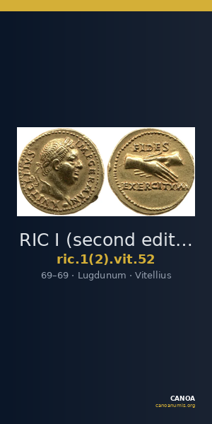 RIC I (second edition) Vitellius 52 — CANOA