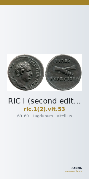 RIC I (second edition) Vitellius 53 — CANOA