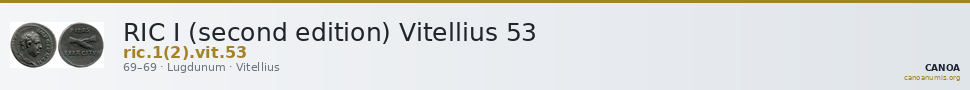 RIC I (second edition) Vitellius 53 — CANOA