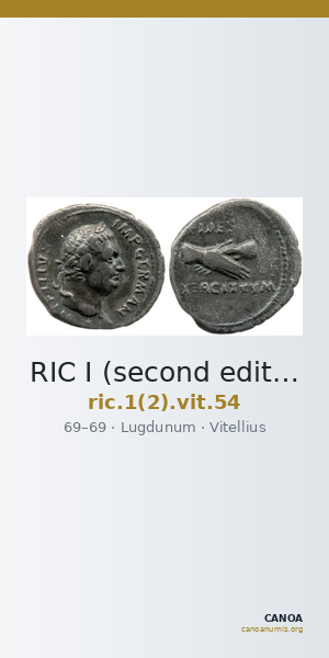 RIC I (second edition) Vitellius 54 — CANOA
