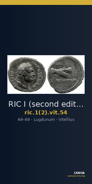 RIC I (second edition) Vitellius 54 — CANOA