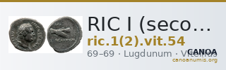 RIC I (second edition) Vitellius 54 — CANOA
