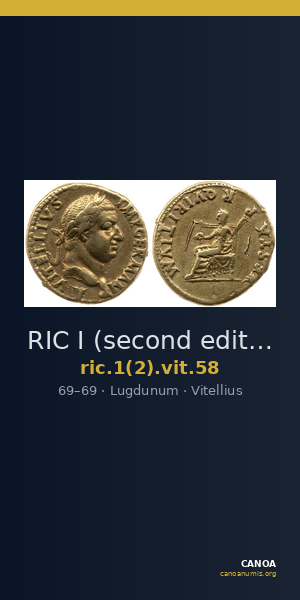 RIC I (second edition) Vitellius 58 — CANOA