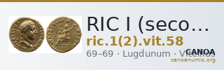 RIC I (second edition) Vitellius 58 — CANOA