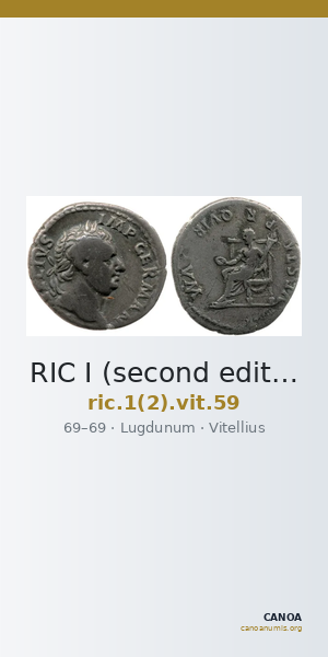 RIC I (second edition) Vitellius 59 — CANOA