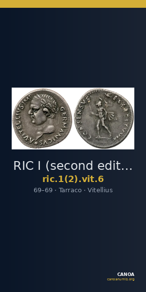 RIC I (second edition) Vitellius 6 — CANOA
