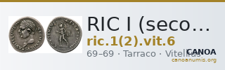 RIC I (second edition) Vitellius 6 — CANOA