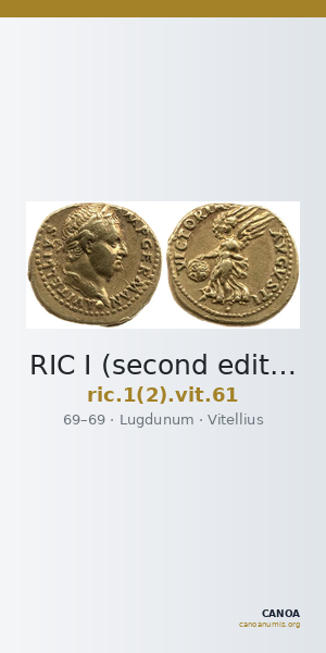 RIC I (second edition) Vitellius 61 — CANOA