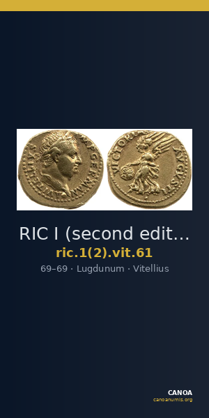 RIC I (second edition) Vitellius 61 — CANOA