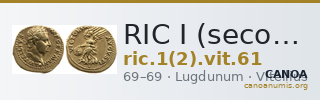 RIC I (second edition) Vitellius 61 — CANOA