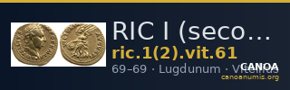 RIC I (second edition) Vitellius 61 — CANOA