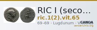 RIC I (second edition) Vitellius 65 — CANOA
