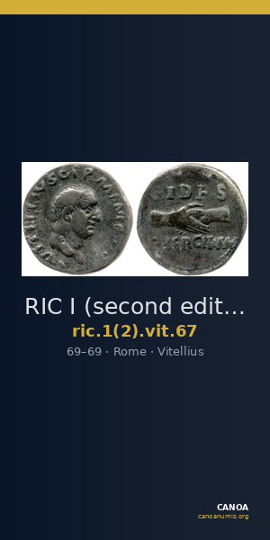 RIC I (second edition) Vitellius 67 — CANOA