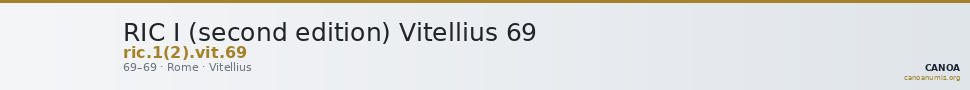 RIC I (second edition) Vitellius 69 — CANOA
