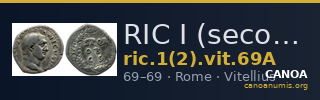 RIC I (second edition) Vitellius 69A — CANOA
