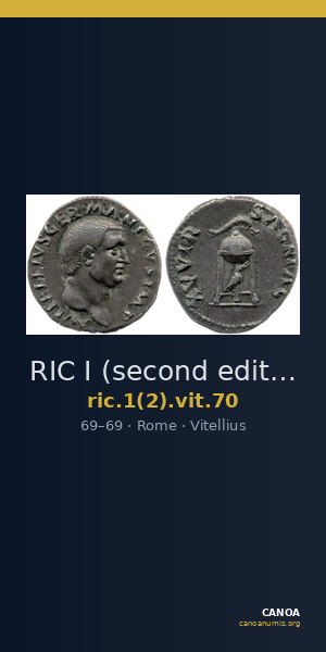 RIC I (second edition) Vitellius 70 — CANOA