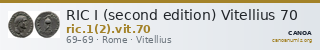 RIC I (second edition) Vitellius 70 — CANOA