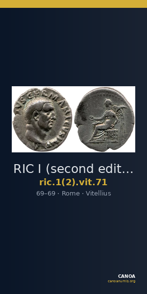 RIC I (second edition) Vitellius 71 — CANOA