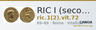 RIC I (second edition) Vitellius 72 — CANOA