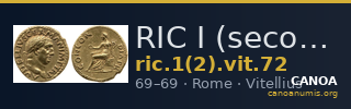 RIC I (second edition) Vitellius 72 — CANOA