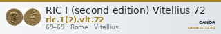 RIC I (second edition) Vitellius 72 — CANOA