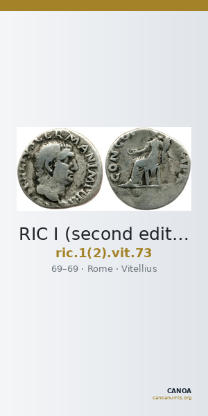 RIC I (second edition) Vitellius 73 — CANOA