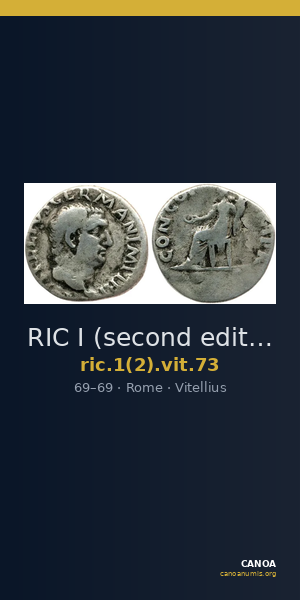 RIC I (second edition) Vitellius 73 — CANOA