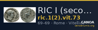 RIC I (second edition) Vitellius 73 — CANOA