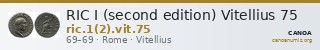 RIC I (second edition) Vitellius 75 — CANOA