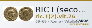 RIC I (second edition) Vitellius 76 — CANOA