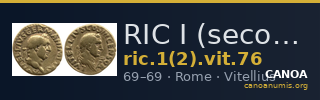 RIC I (second edition) Vitellius 76 — CANOA
