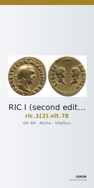 RIC I (second edition) Vitellius 78 — CANOA