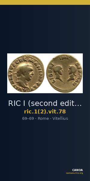 RIC I (second edition) Vitellius 78 — CANOA