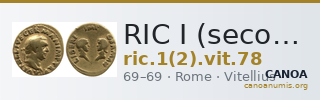 RIC I (second edition) Vitellius 78 — CANOA
