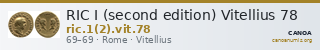 RIC I (second edition) Vitellius 78 — CANOA
