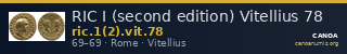 RIC I (second edition) Vitellius 78 — CANOA