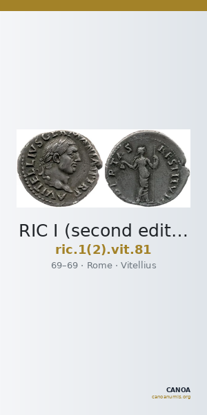 RIC I (second edition) Vitellius 81 — CANOA