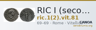 RIC I (second edition) Vitellius 81 — CANOA