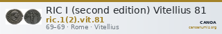 RIC I (second edition) Vitellius 81 — CANOA