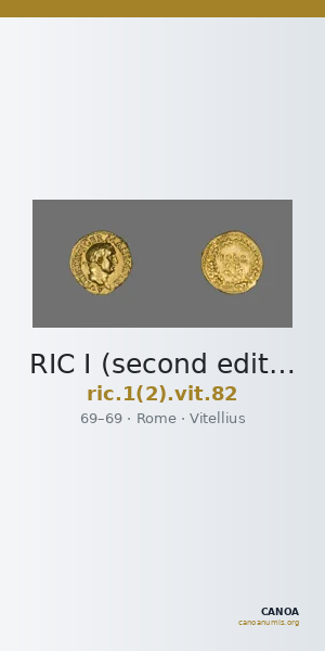 RIC I (second edition) Vitellius 82 — CANOA