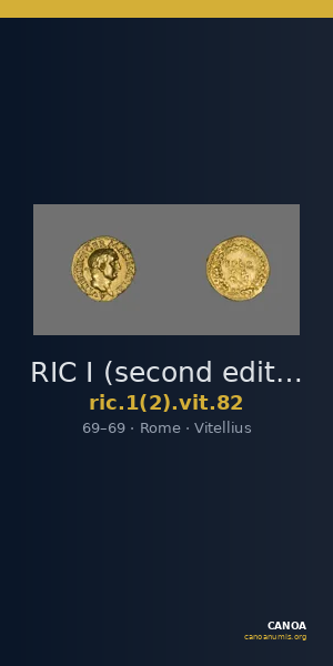 RIC I (second edition) Vitellius 82 — CANOA