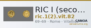 RIC I (second edition) Vitellius 82 — CANOA