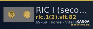 RIC I (second edition) Vitellius 82 — CANOA