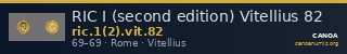 RIC I (second edition) Vitellius 82 — CANOA