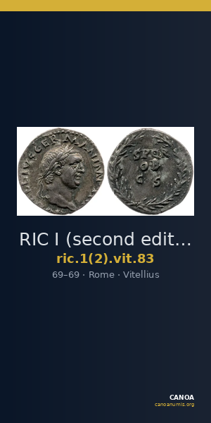 RIC I (second edition) Vitellius 83 — CANOA